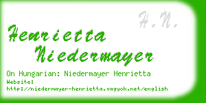 henrietta niedermayer business card